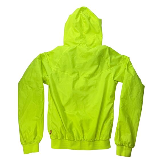 Nike Neon Green Full‑Zip Windbreaker Girl's XS Vintage Retro 90s Style - Picture 3 of 10